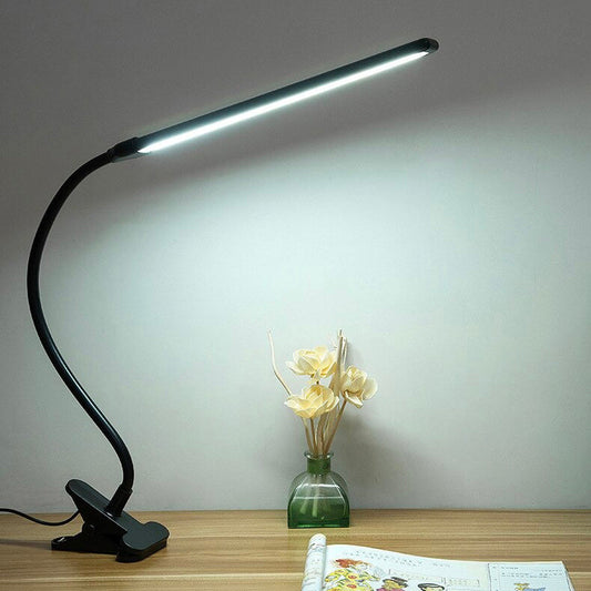 Black clamp bedside lamp