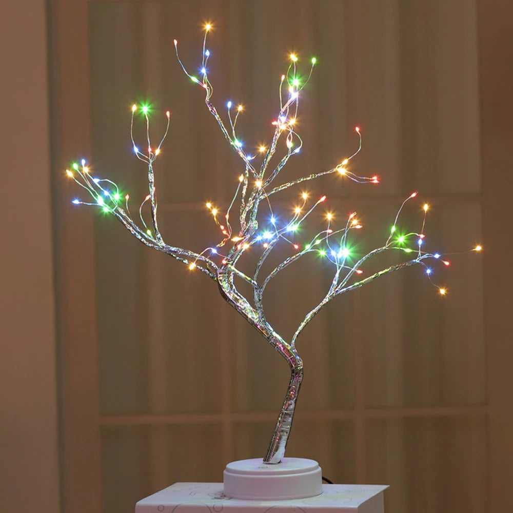 Illuminated tree bedside lamp
