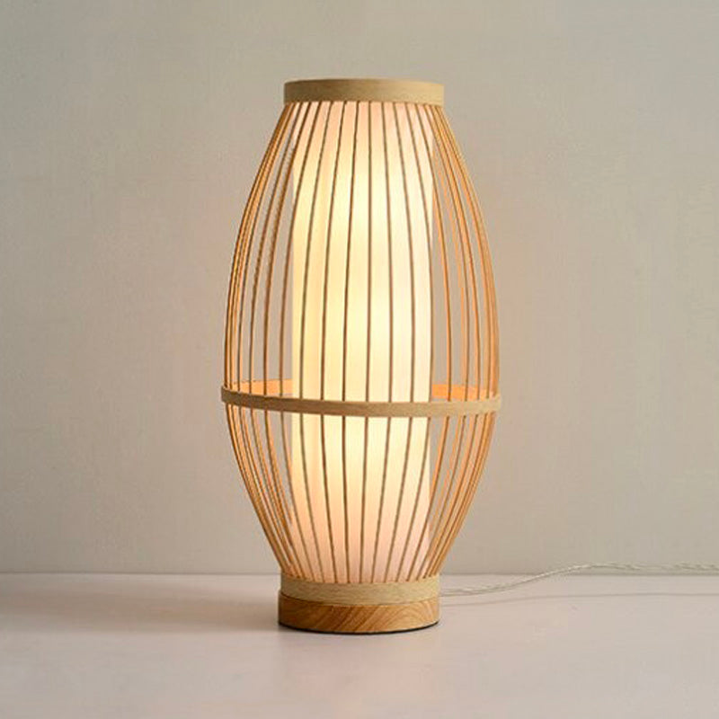 Bamboo lantern bedside lamp