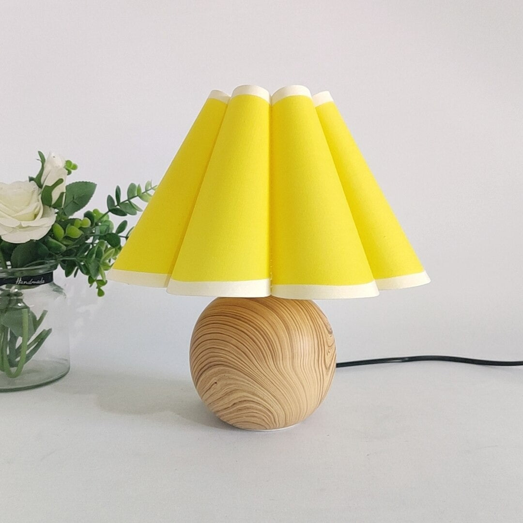 Vintage wooden bedside lamp