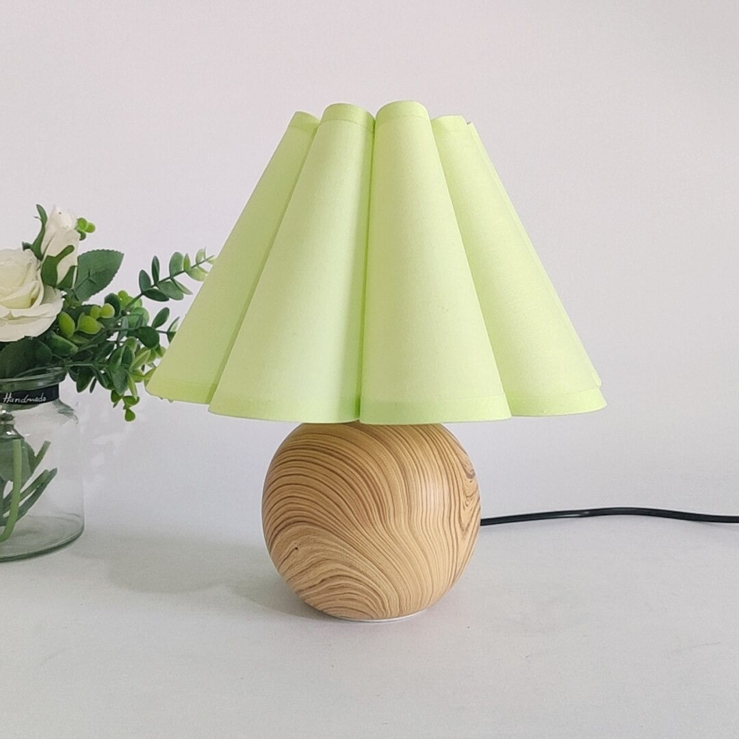 Vintage wooden bedside lamp