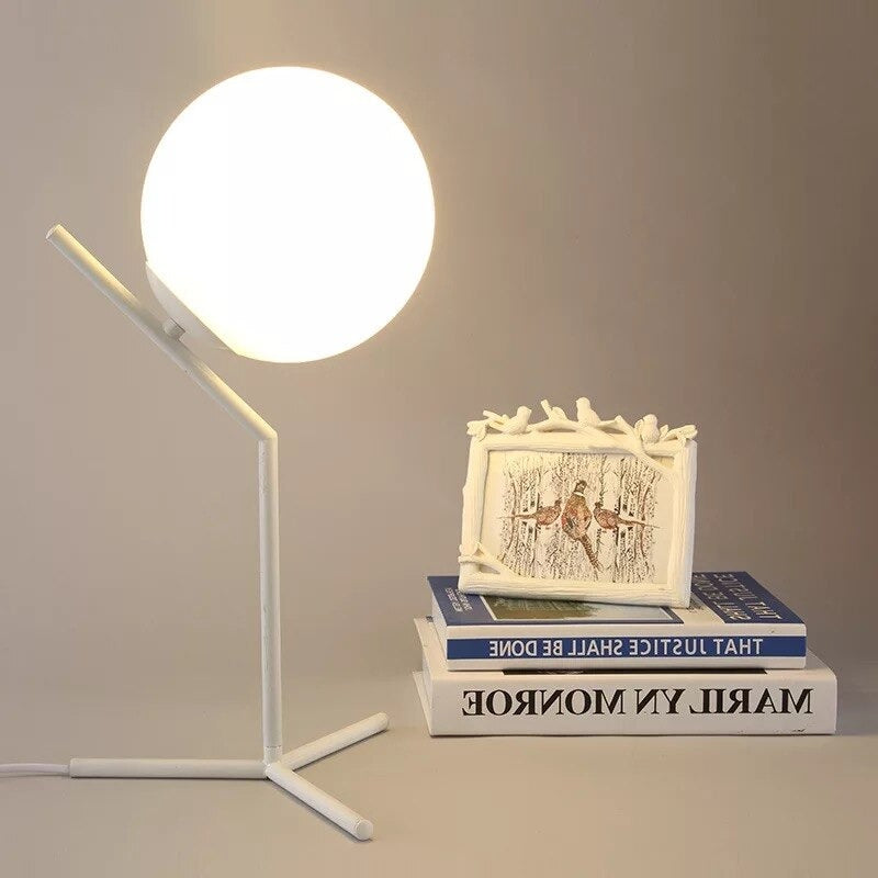 Design glass ball bedside lamp
