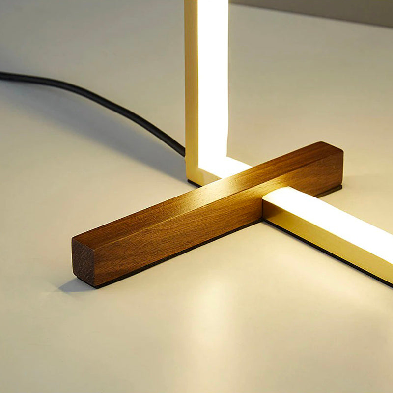 Rectangular LED design bedside lamp