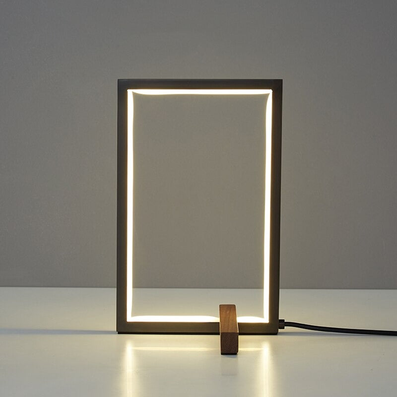 Rectangular LED design bedside lamp