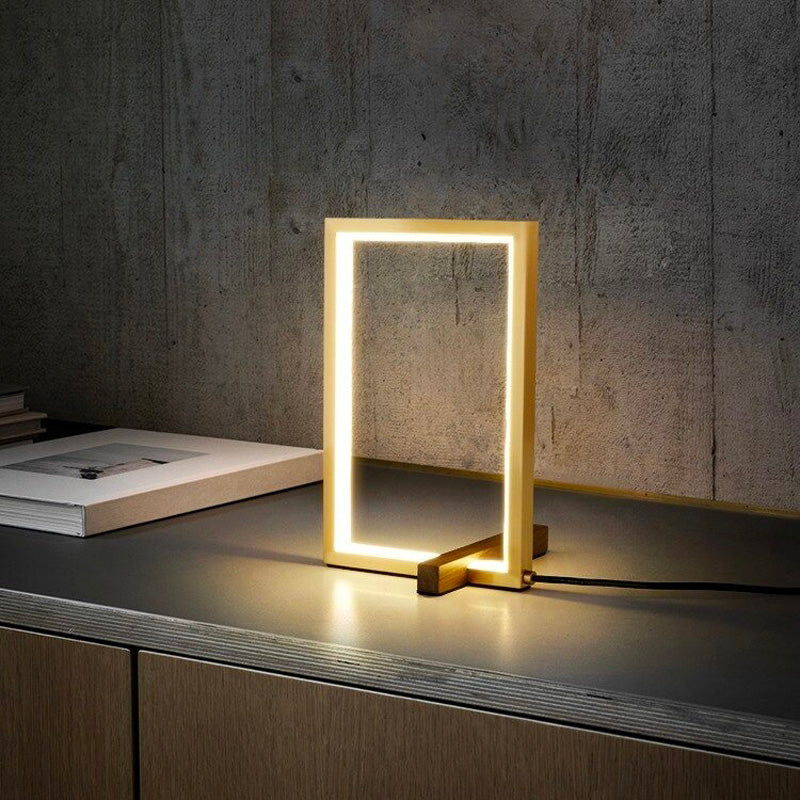 Rectangular LED design bedside lamp