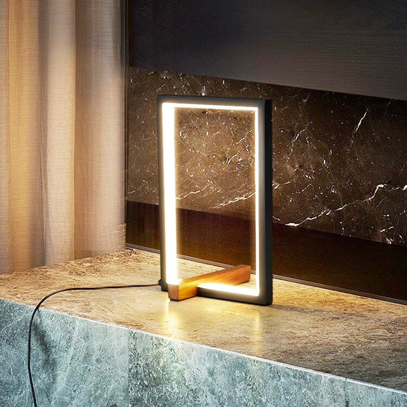Rectangular LED design bedside lamp