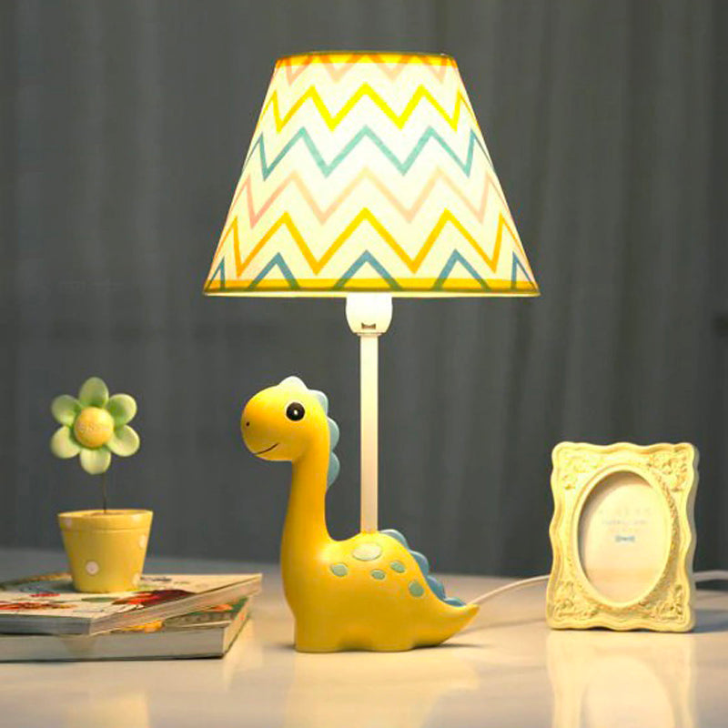 Dinosaur bedside lamp with shade