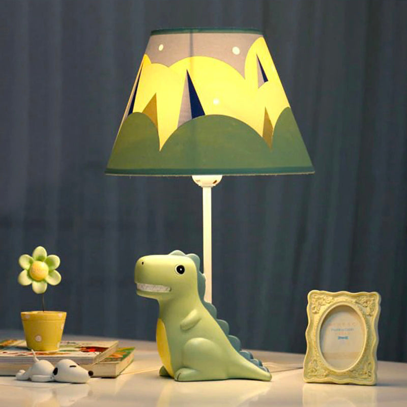Dinosaur bedside lamp with shade