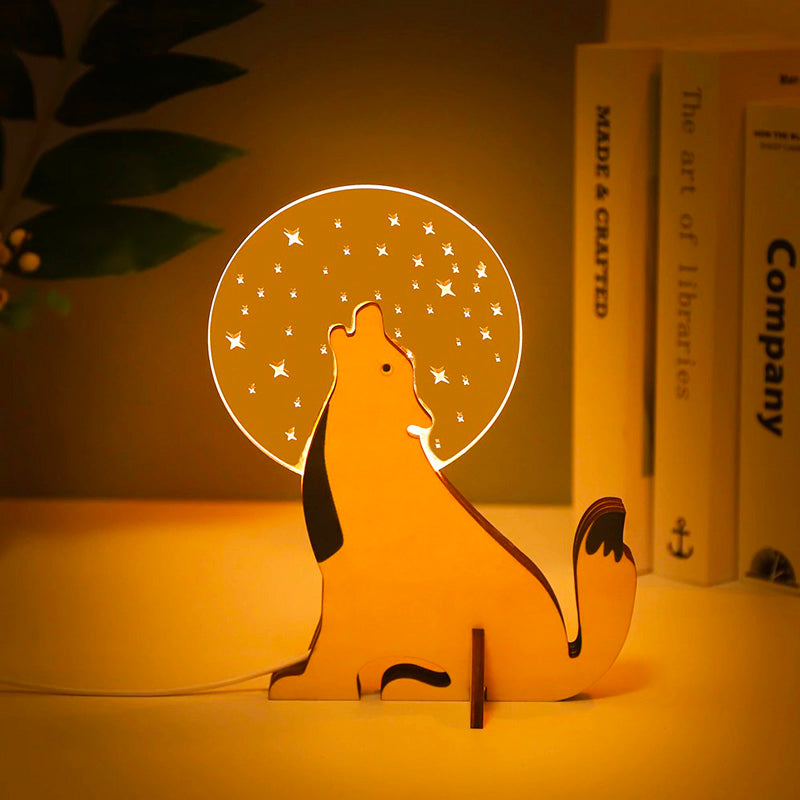 Animal bedside lamp for children
