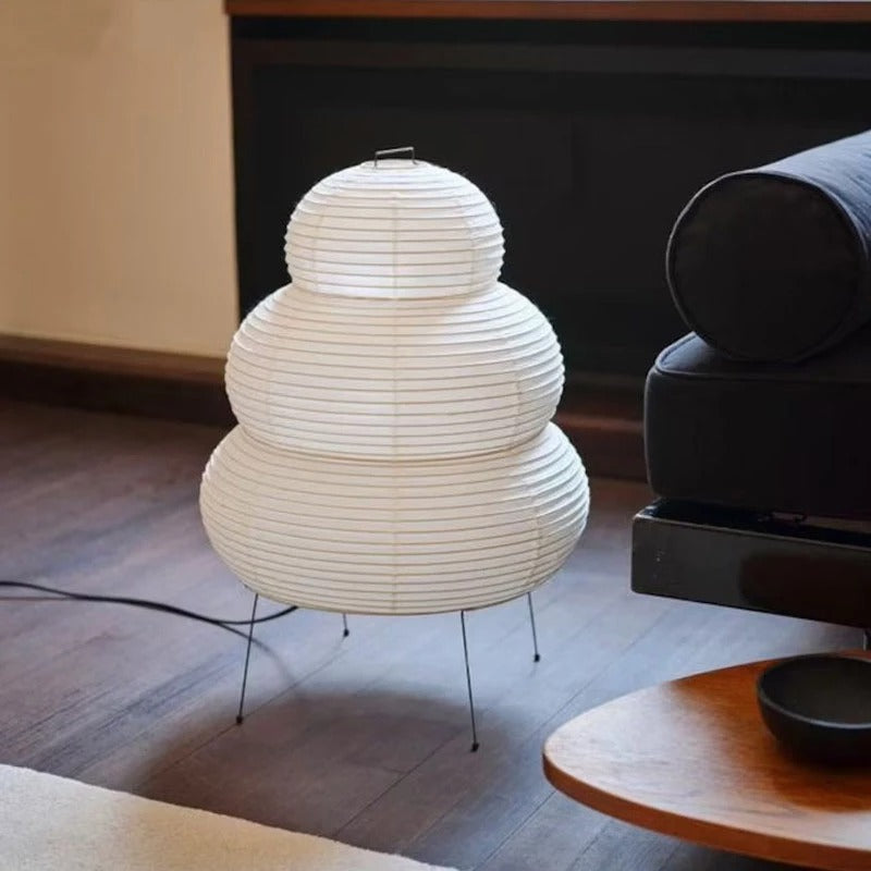 Yong style Japanese Akari paper bedside lamp