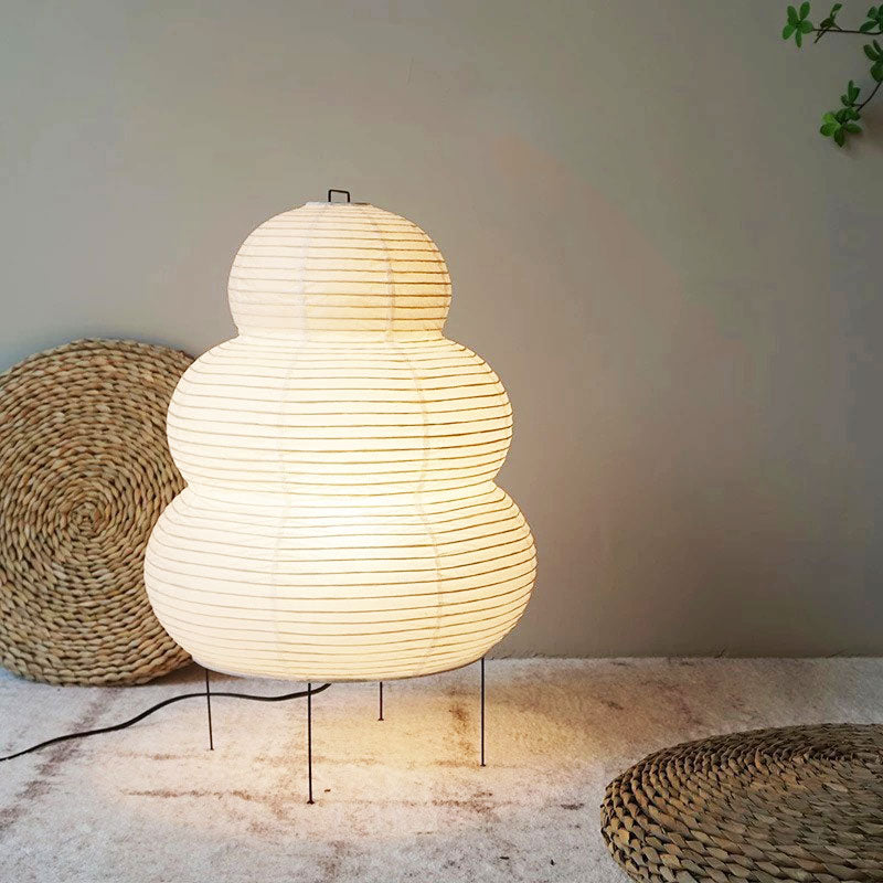 Yong style Japanese Akari paper bedside lamp
