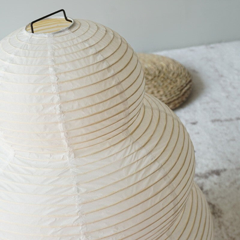 Yong style Japanese Akari paper bedside lamp