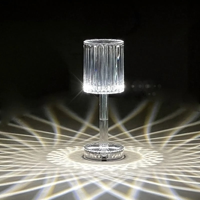 Round diamond-shaped LED bedside lamp