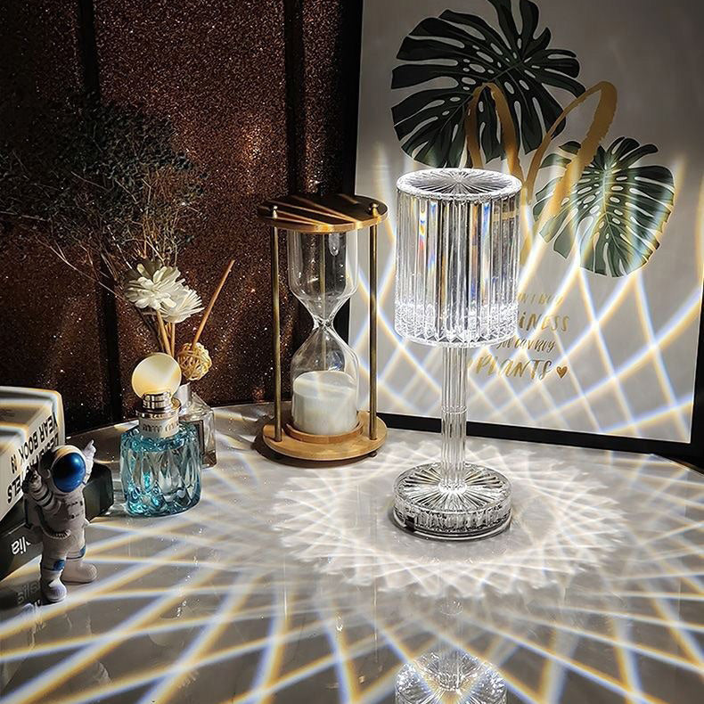 Round diamond-shaped LED bedside lamp