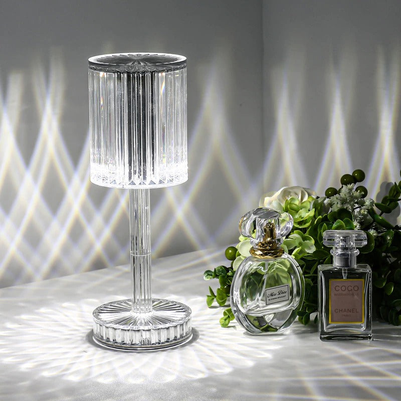 Round diamond-shaped LED bedside lamp