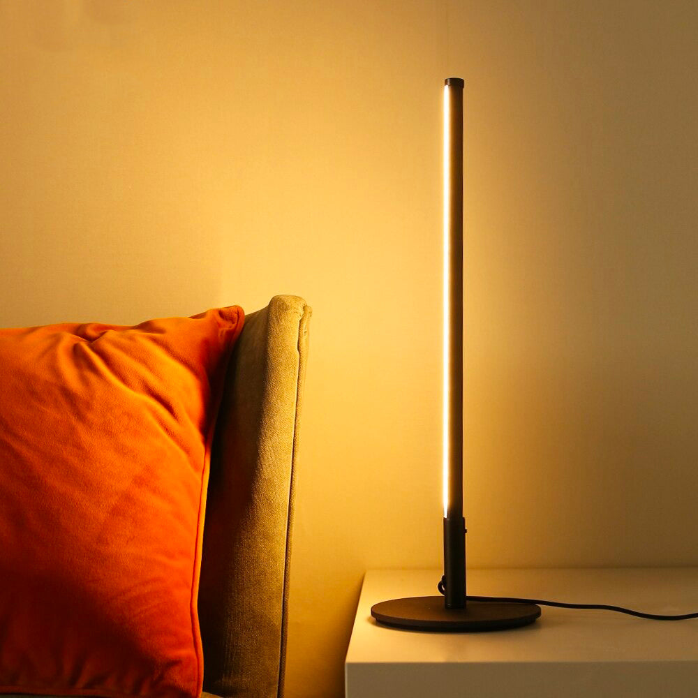 LED black bedside lamp