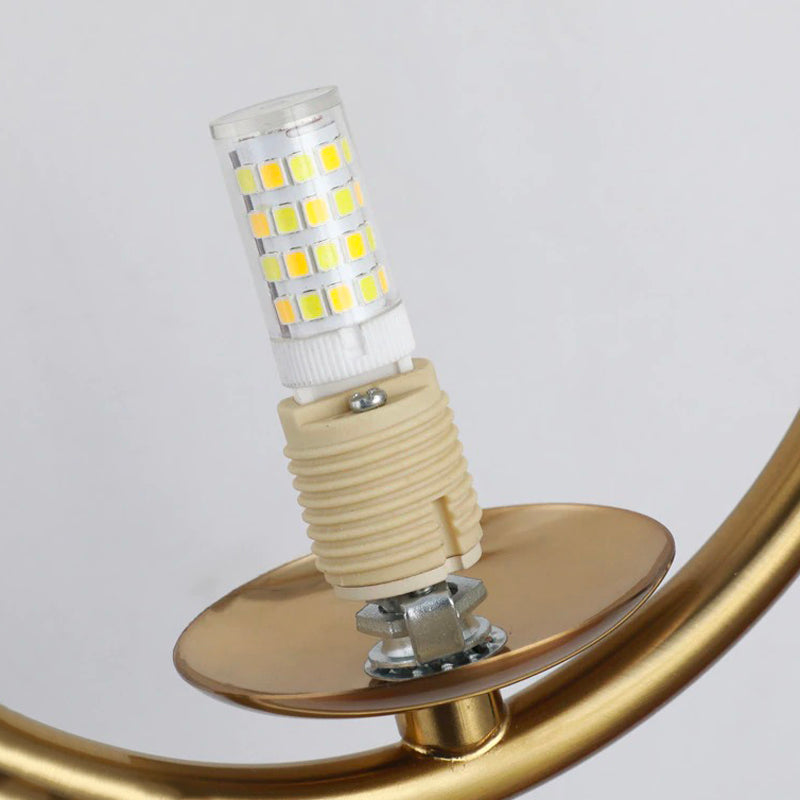 Golden metal ball wall bedside lamp