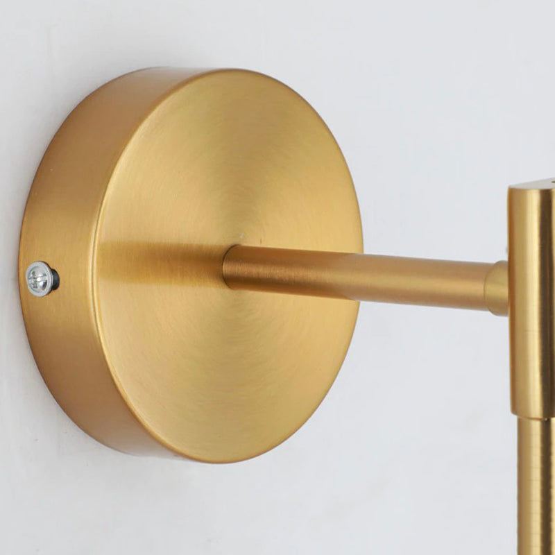Golden metal ball wall bedside lamp