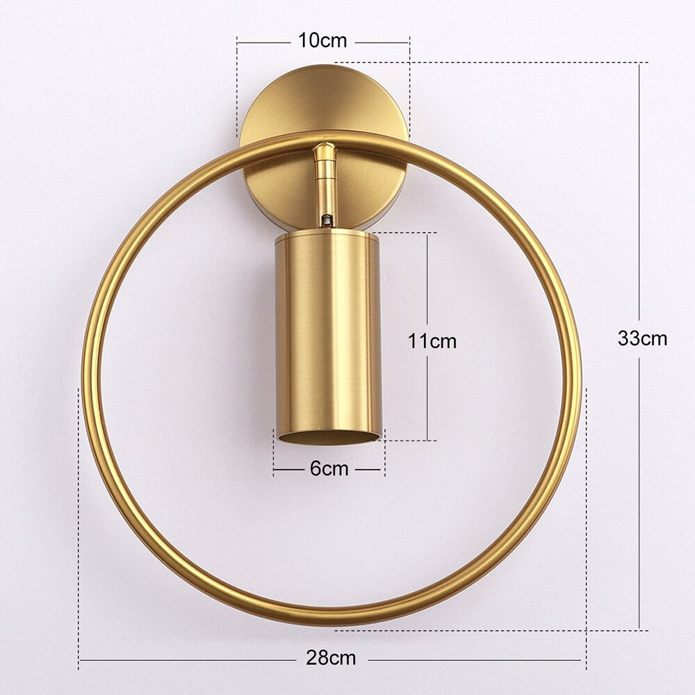 Design circle wall bedside lamp