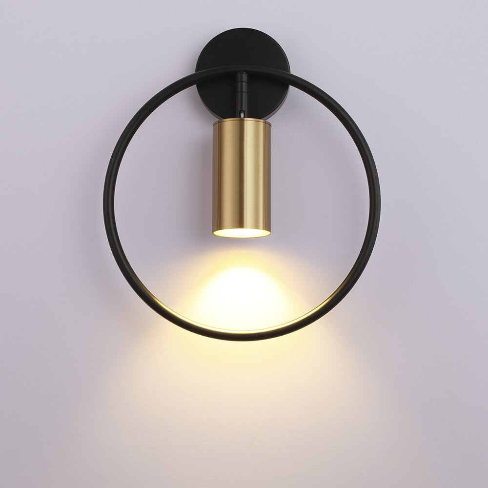 Design circle wall bedside lamp