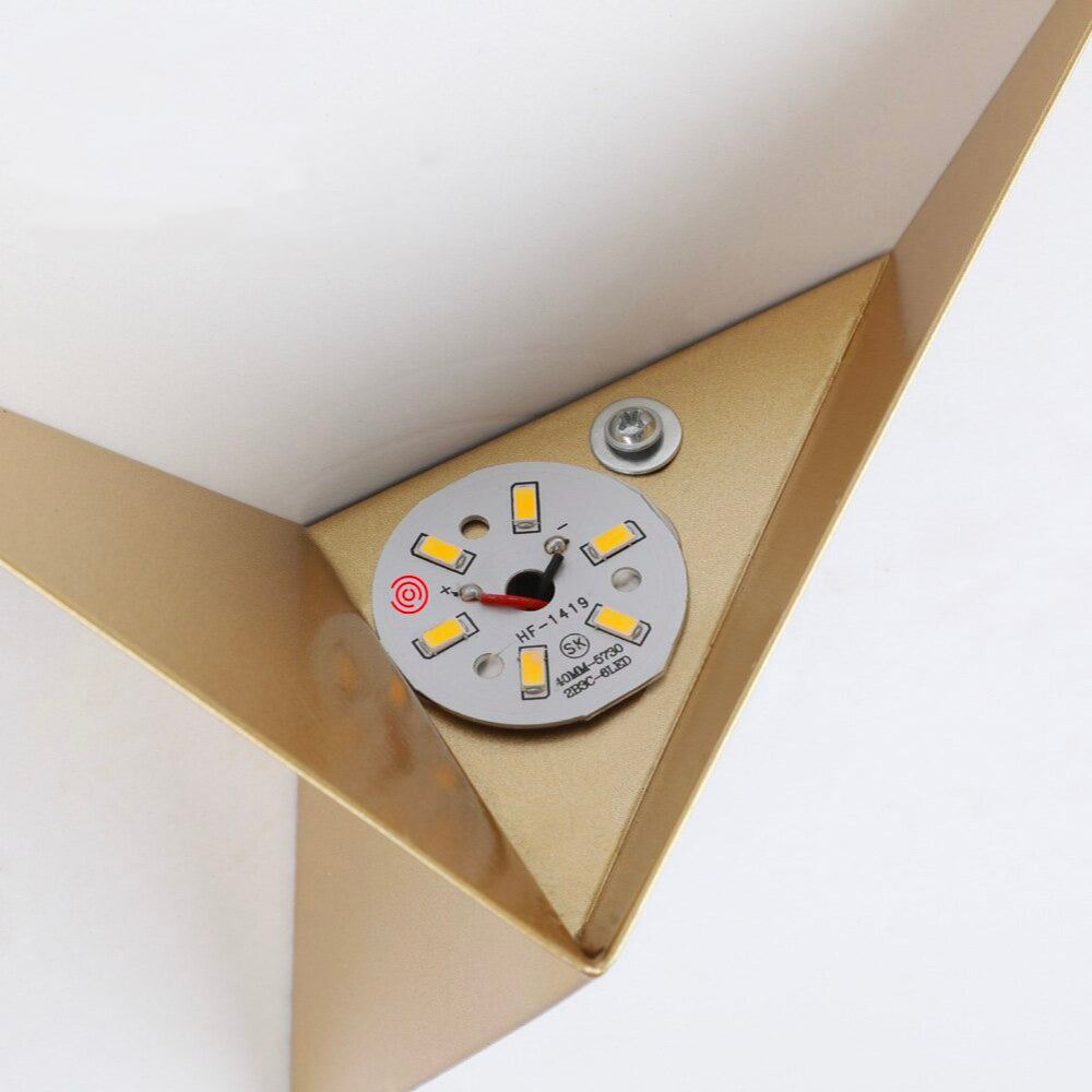 Metal star wall bedside lamp