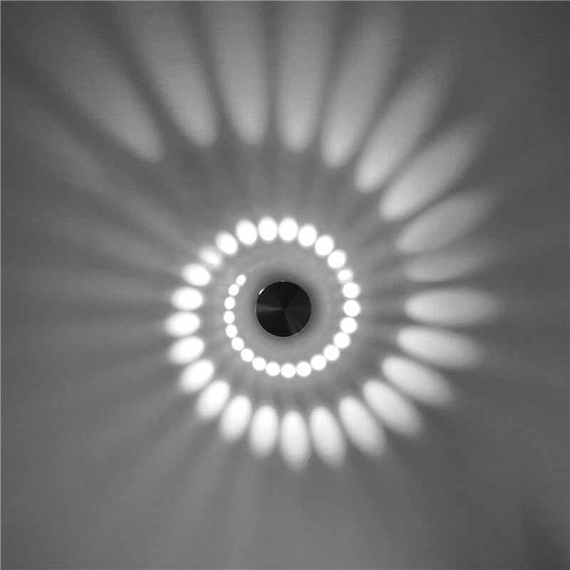 Spiral wall bedside lamp