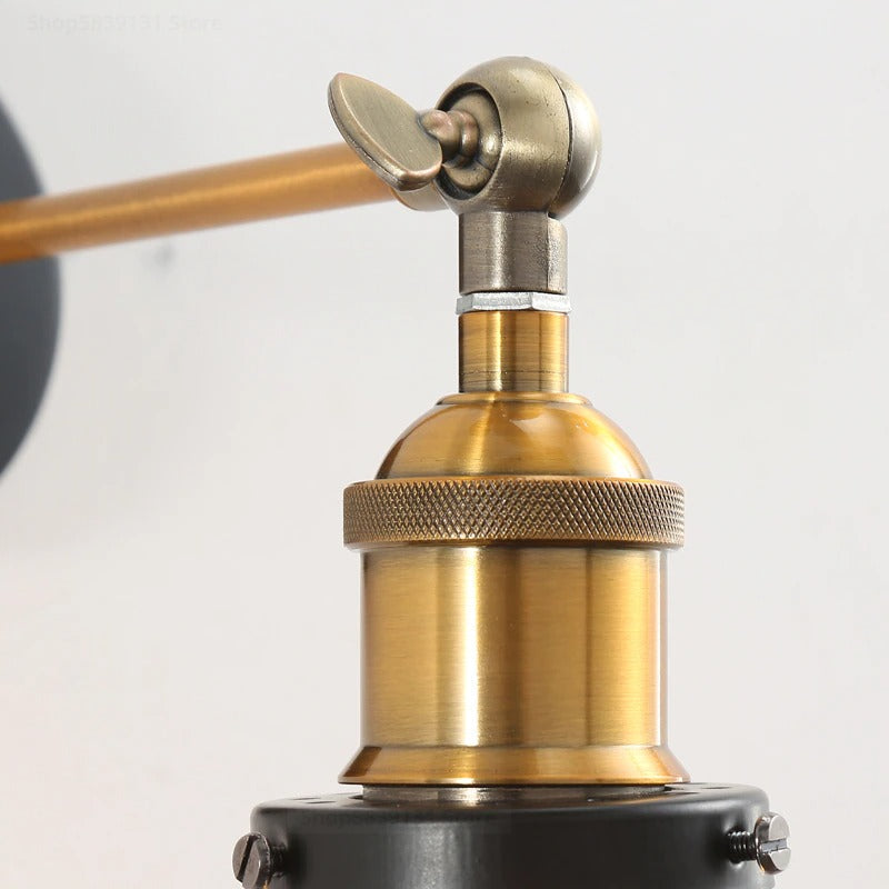 Vintage glass wall bedside lamp