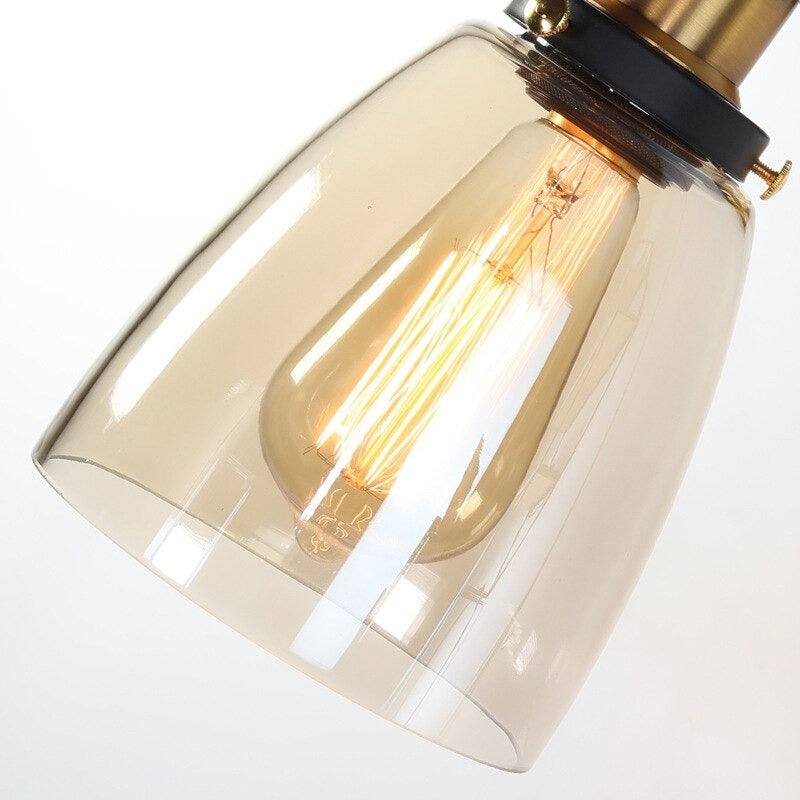 Vintage glass wall bedside lamp
