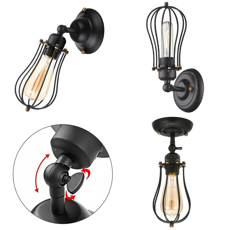 Industrial vintage wall bedside lamp