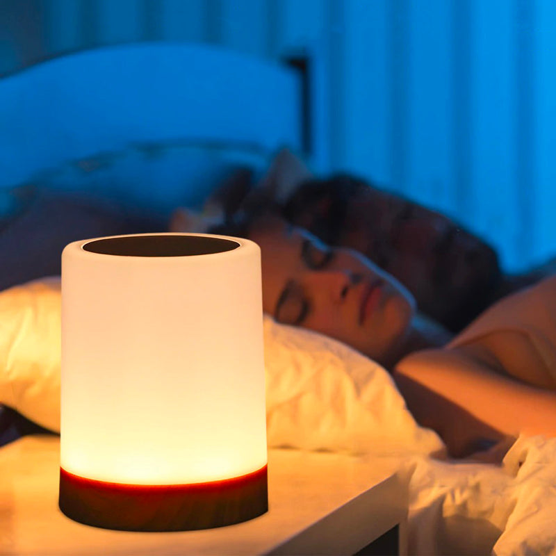 Cordless touch-sensitive bedside lamp