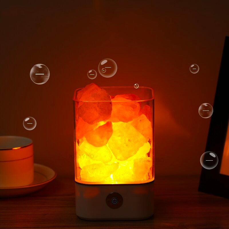 Himalayan salt bedside lamp