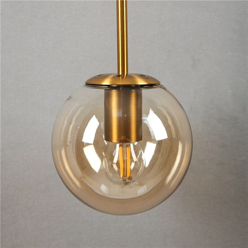 Glass hanging wall bedside lamp