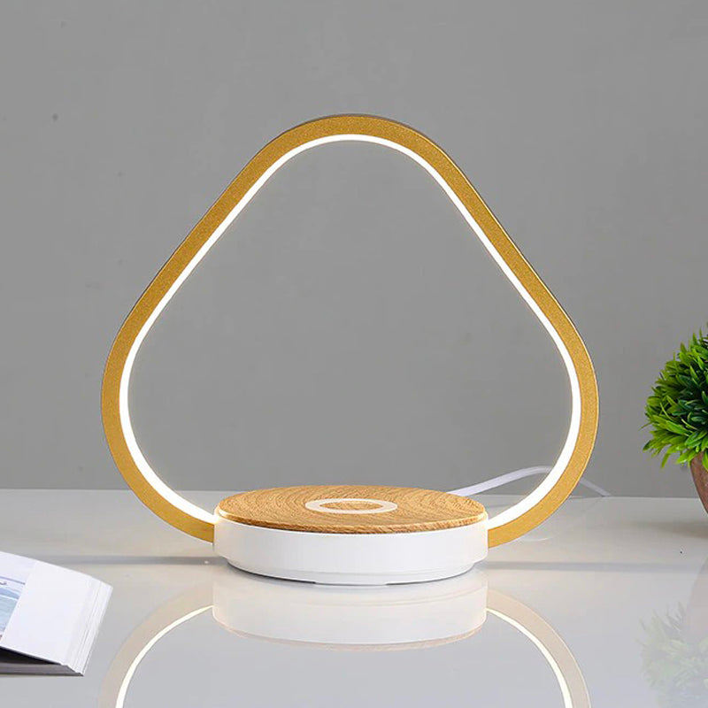 Touch-sensitive bedside lamp with wireless charger