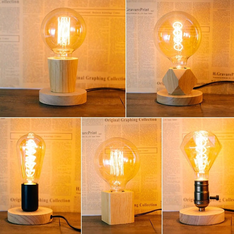 Vintage Edison bedside lamp