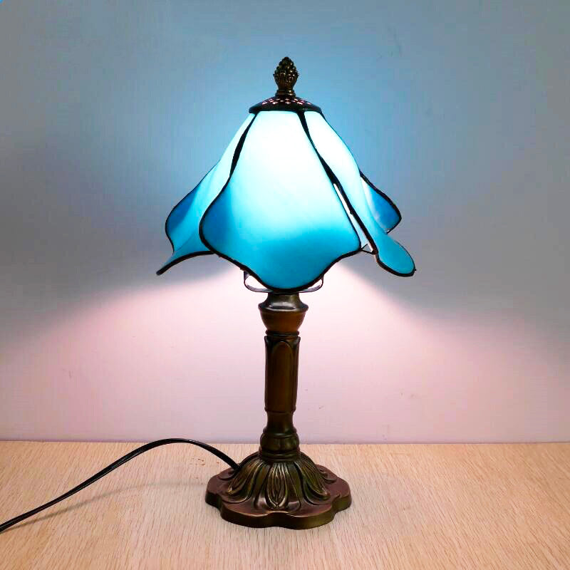Blue Tiffany vintage bedside lamp