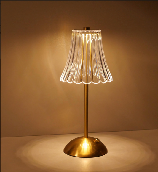 Art Deco Brass Bedside Lamp
