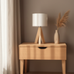 Scandinavian wooden tripod bedside lamp