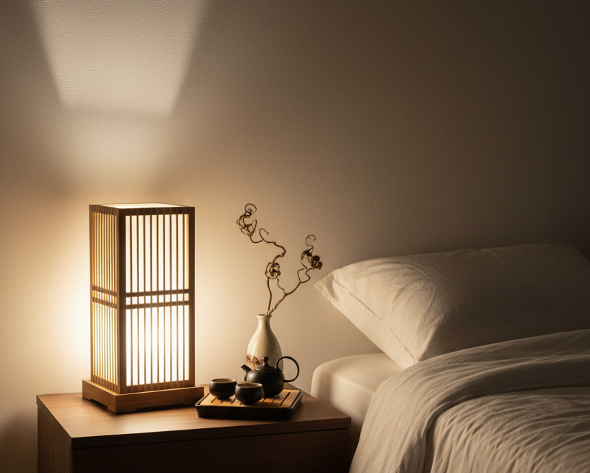 Tatami Japanese bedside lamp