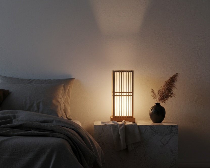 Tatami Japanese bedside lamp