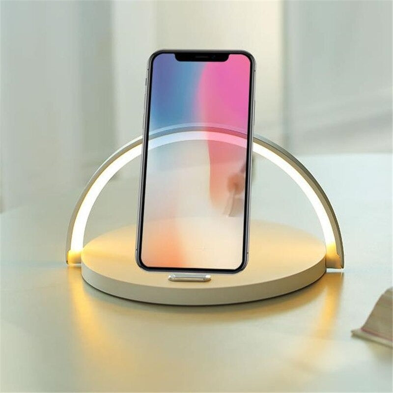 LED bedside lamp with charger