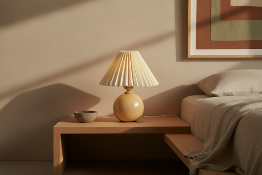Ceramic vintage bedside lamp