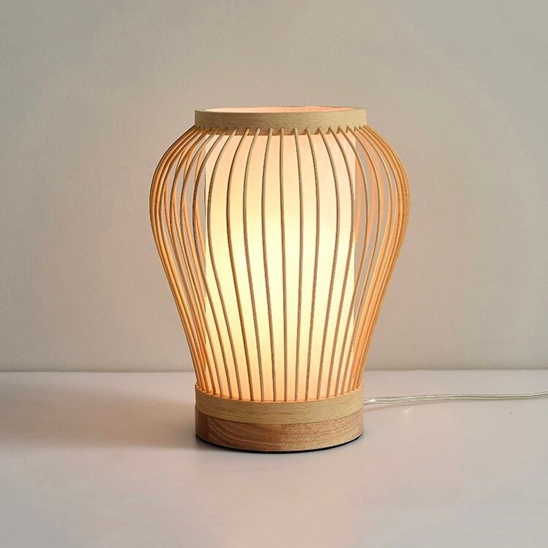 Bamboo lantern bedside lamp