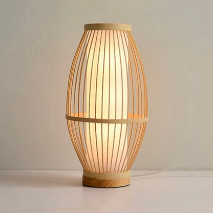 Bamboo lantern bedside lamp
