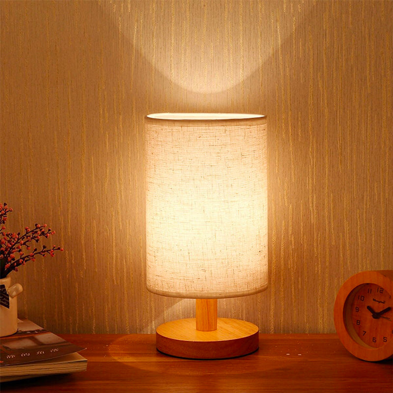 Scandinavian wooden bedside lamp