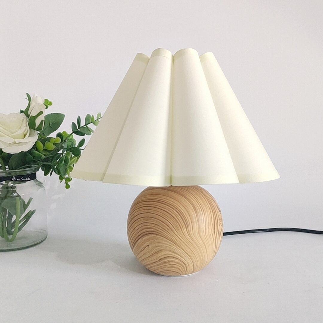 Vintage wooden bedside lamp