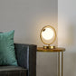 Golden metal ball bedside lamp