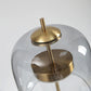 Design bedside lamp with glass shade