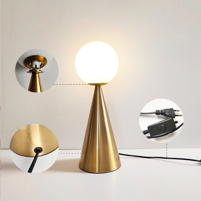 Modern golden bedside lamp