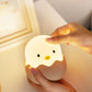 Egg-shaped bedside lamp for children