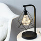 Cordless industrial bedside lamp